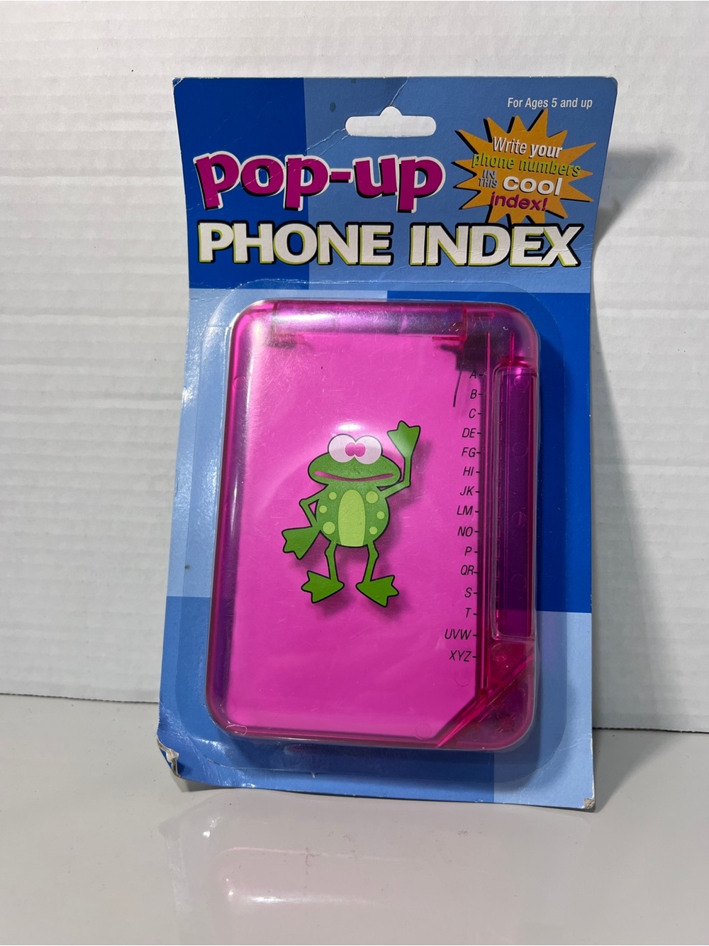 Vintage 2003 Pop-Up Phone Index Pink Frog Y2K Address Book NOS Sealed
